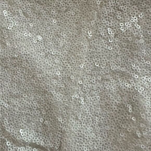 Lulus Sequin Bodycon Mini Slip Dress White Medium - Picture 3 of 5
